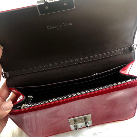 DIOR NWT & Auth Miss Dior $2,400 Patent Red Bag - Picture 7 of 8
